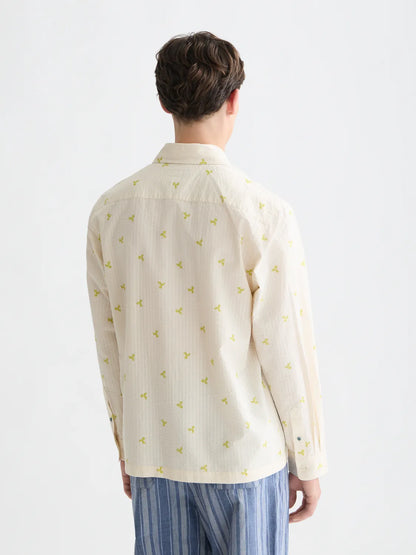 Printed Seersucker Relaxed-Fit Shirt