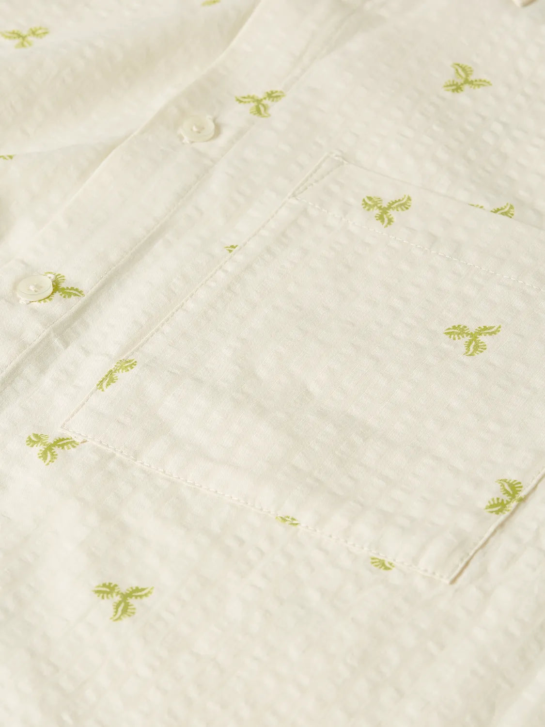 Printed Seersucker Relaxed-Fit Shirt