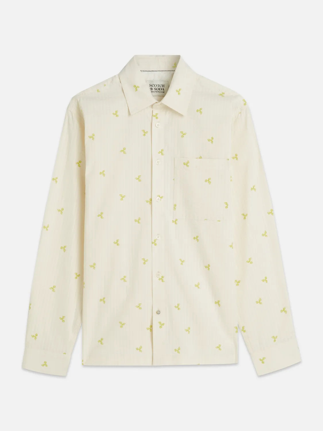 Printed Seersucker Relaxed-Fit Shirt
