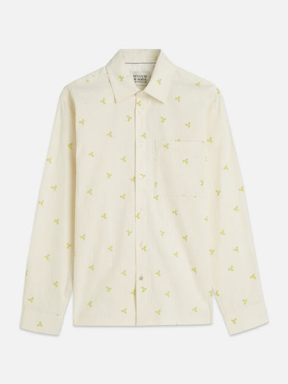 Printed Seersucker Relaxed-Fit Shirt