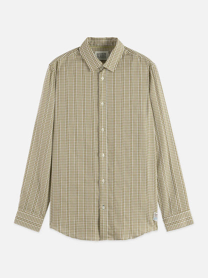 Microcheck Cotton Poplin Shirt