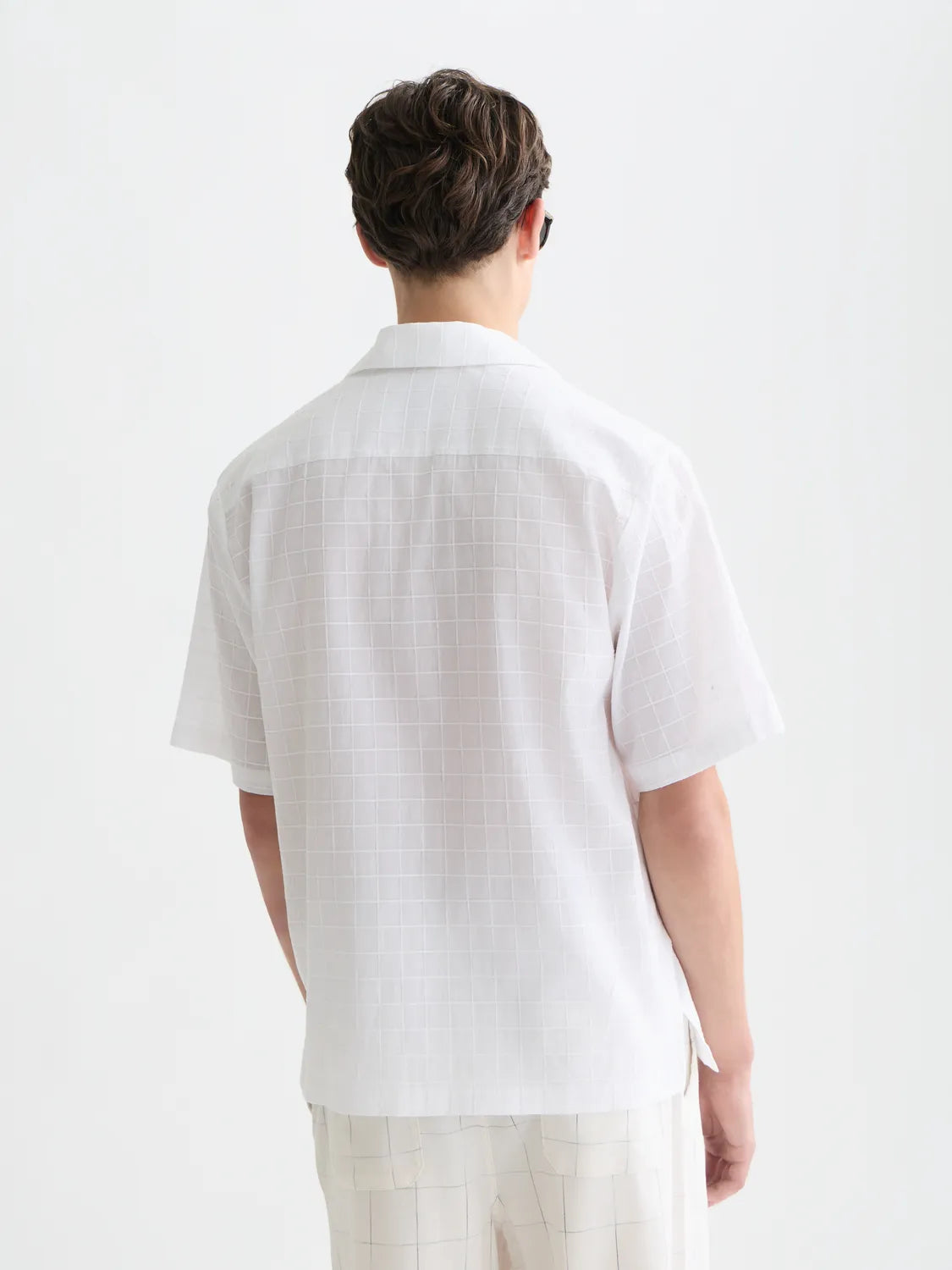 Embroidered Structured Relaxed-Fit Short-Sleeve Shirt