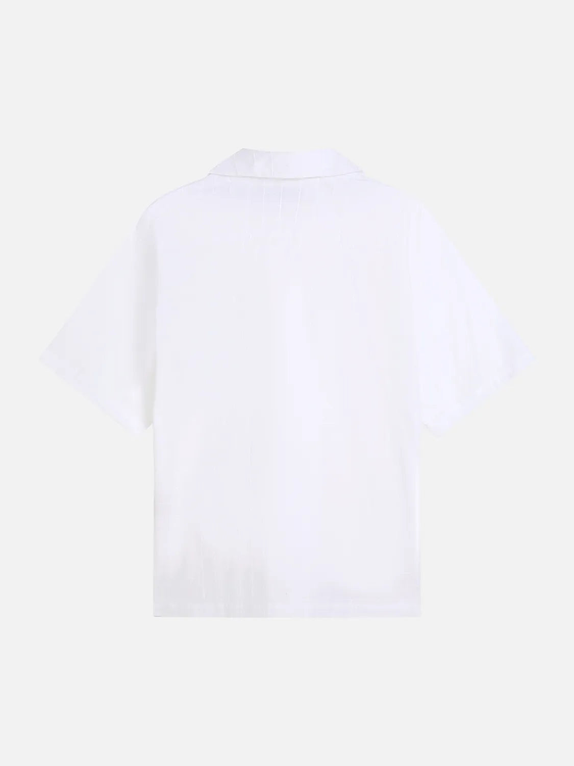 Embroidered Structured Relaxed-Fit Short-Sleeve Shirt