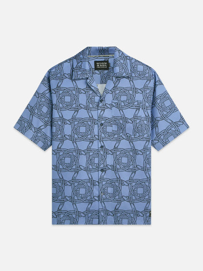 Printed Tencel Short Sleeve Shirt