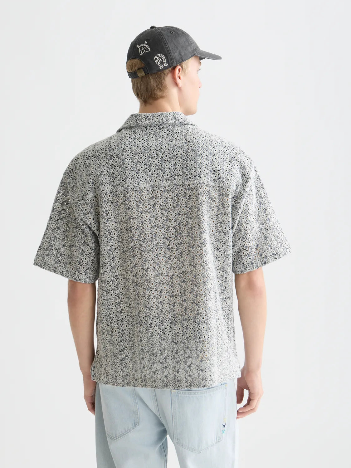 Embroidered Relaxed-Fit Short Sleeve Shirt