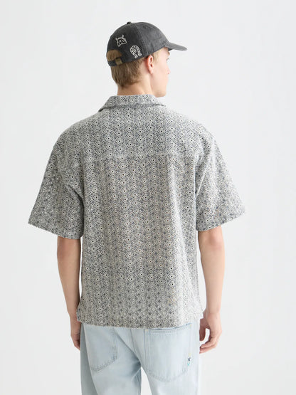 Embroidered Relaxed-Fit Short Sleeve Shirt