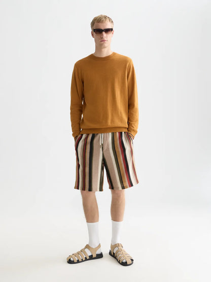 Linen-Blend Regular-Fit Pullover