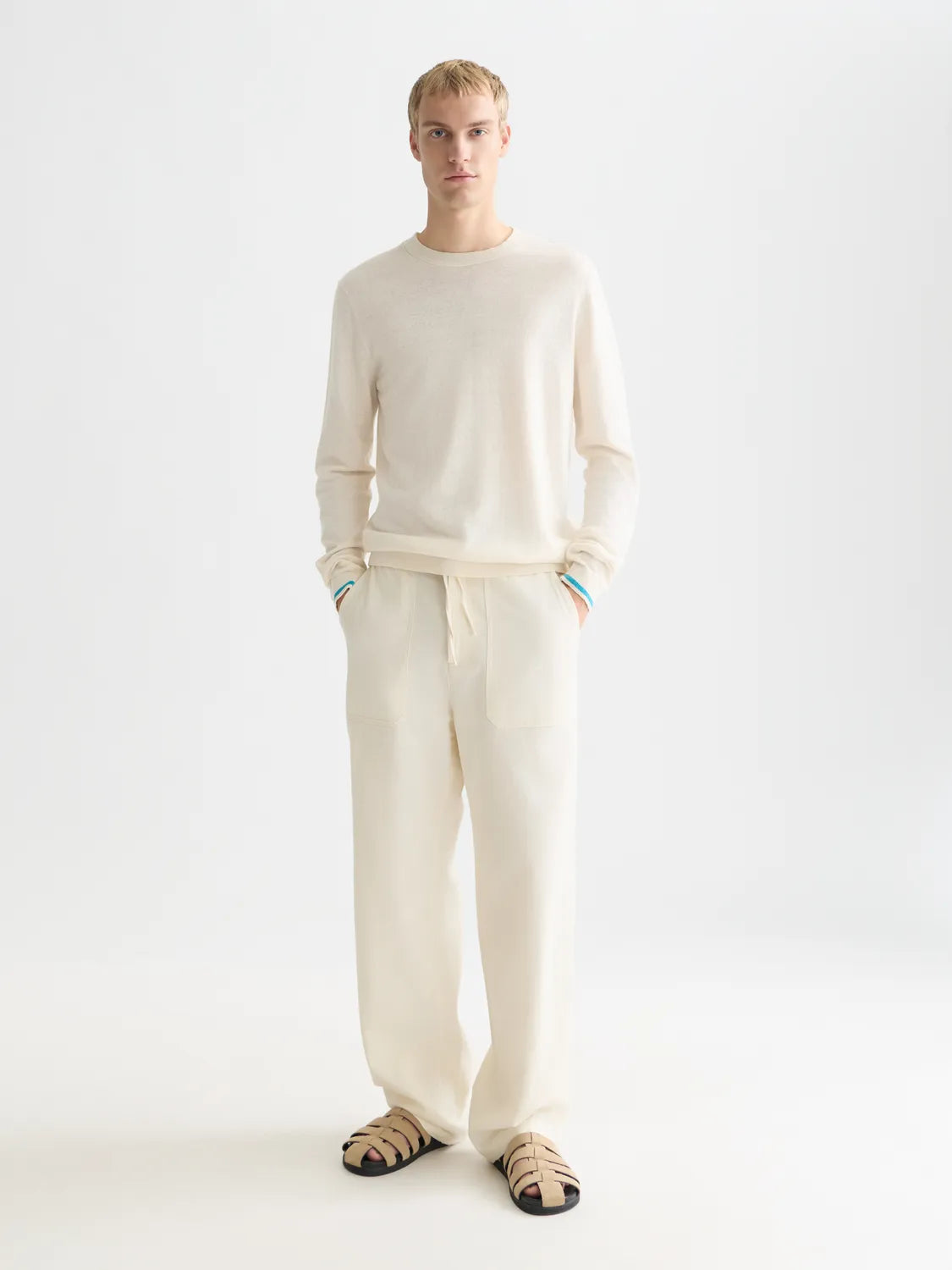 Linen-Blend Regular-Fit Pullover