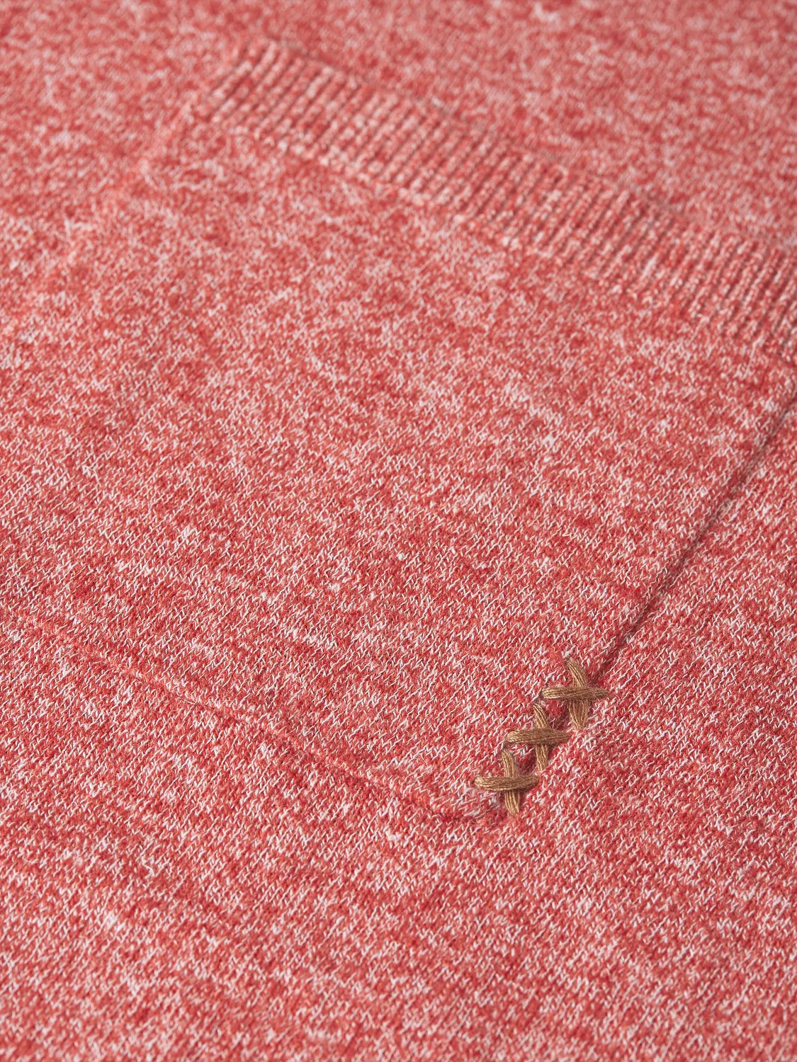 Linen-Blend Melange Regular-Fit Pullover
