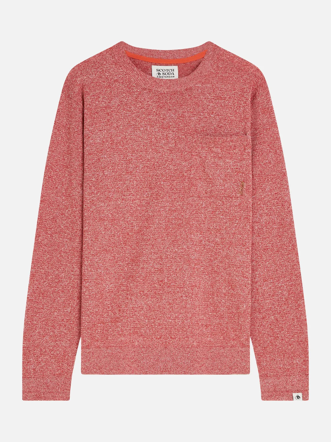 Linen-Blend Melange Regular-Fit Pullover