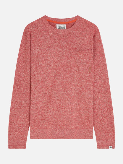 Linen-Blend Melange Regular-Fit Pullover