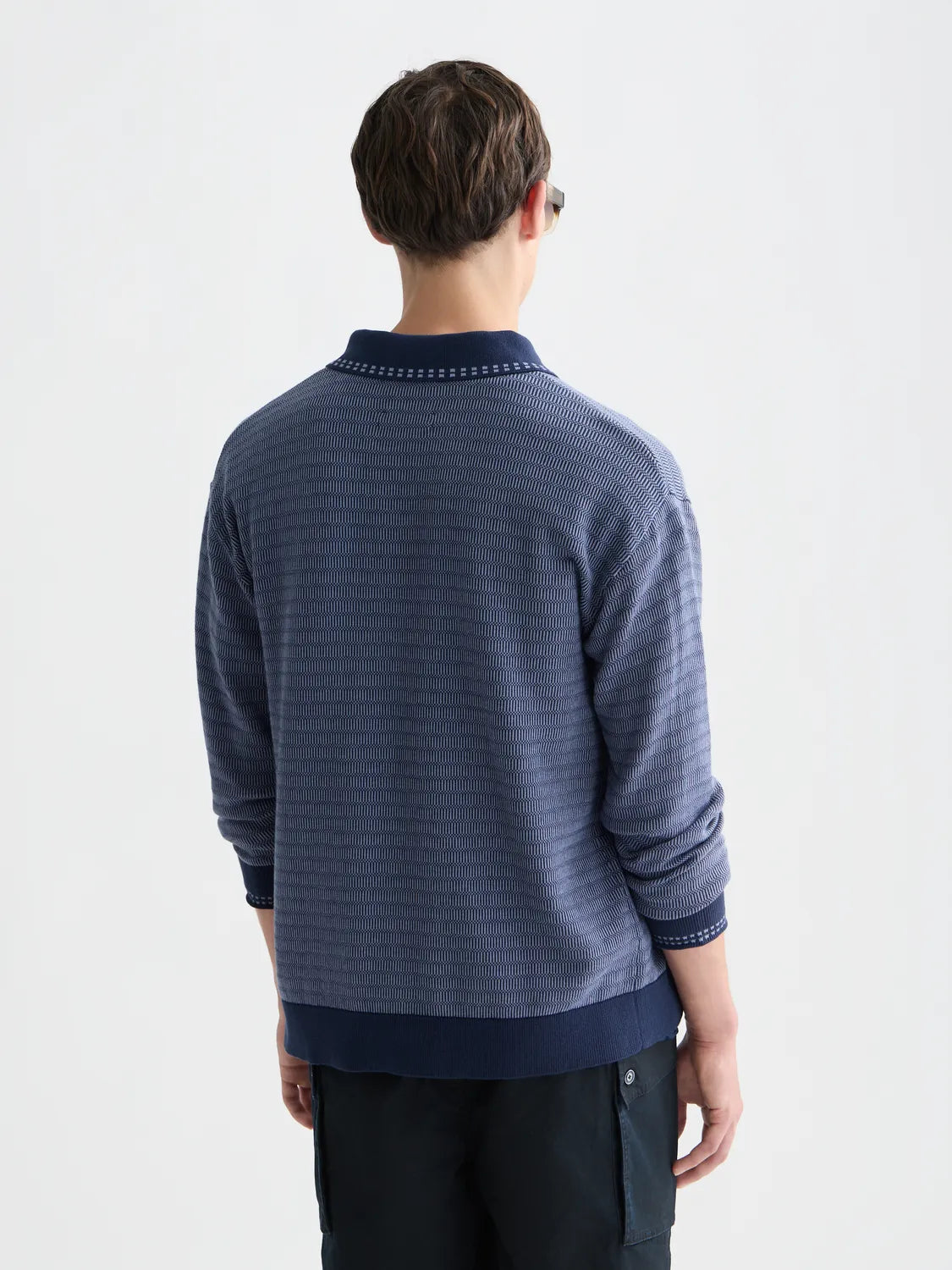 Polo Dropped Shoulder Cardigan