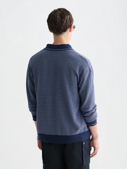 Polo Dropped Shoulder Cardigan