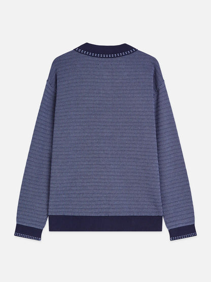 Polo Dropped Shoulder Cardigan