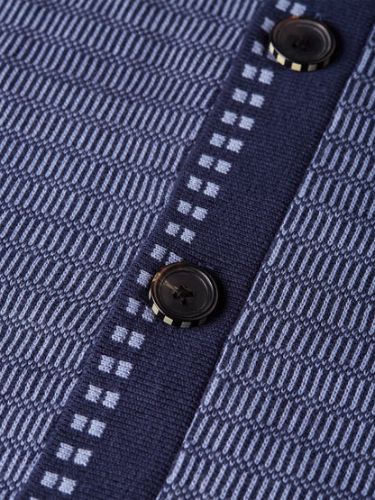 Polo Dropped Shoulder Cardigan