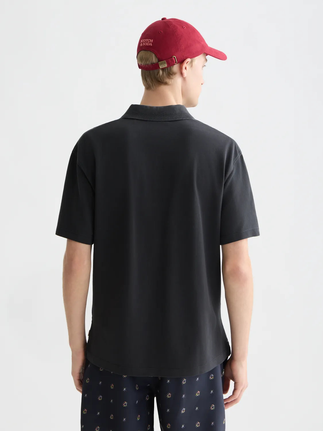 3 Crosses Pique Relaxed-Fit Garment-Dyed Polo