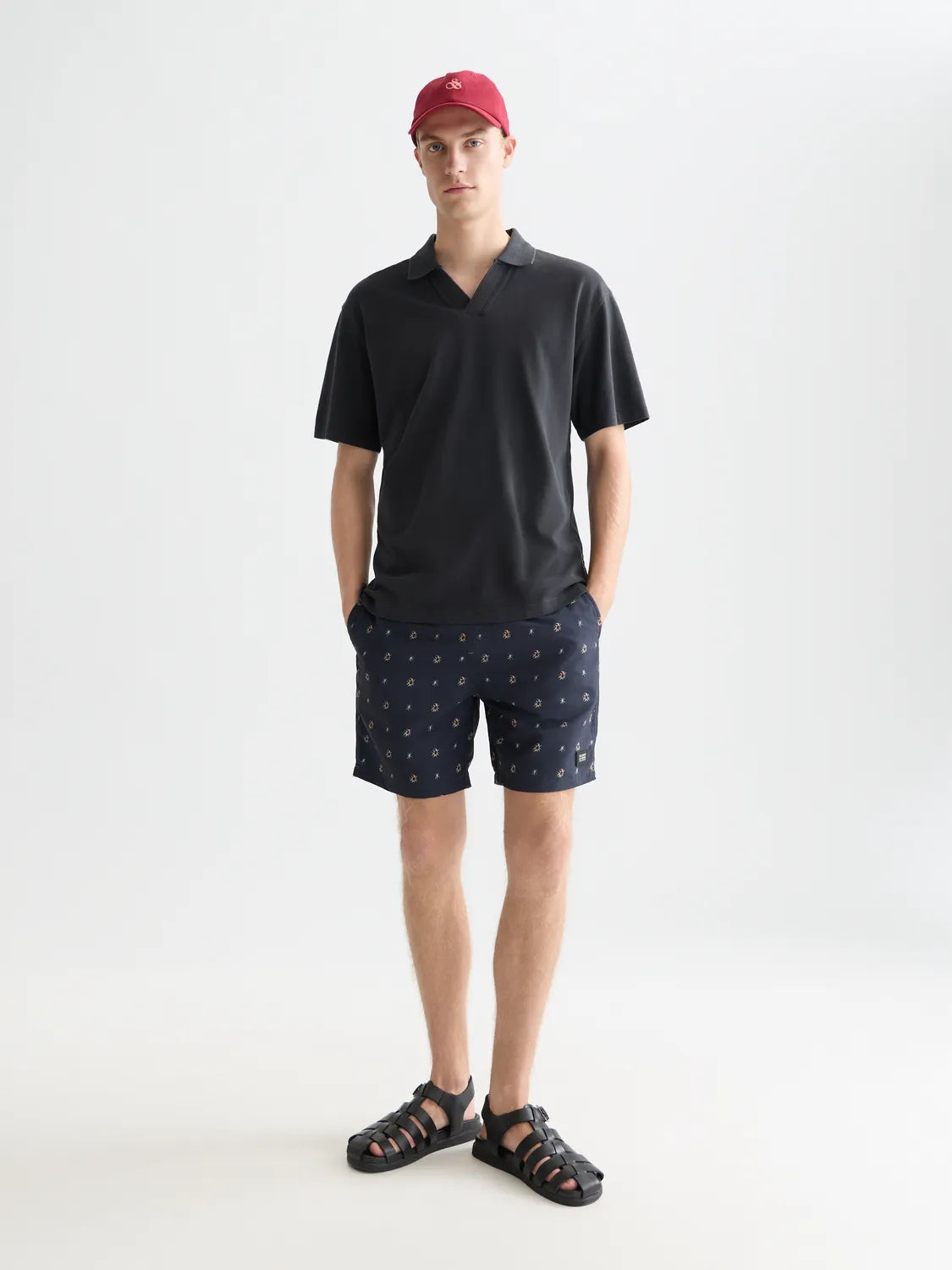 3 Crosses Pique Relaxed-Fit Garment-Dyed Polo