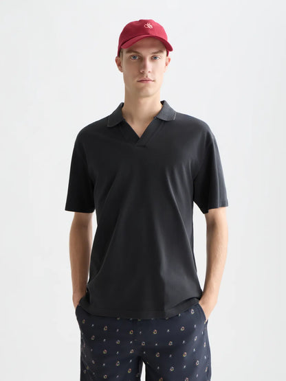 3 Crosses Pique Relaxed-Fit Garment-Dyed Polo