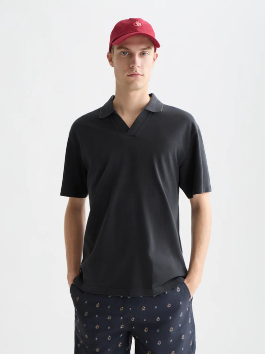 3 Crosses Pique Relaxed-Fit Garment-Dyed Polo