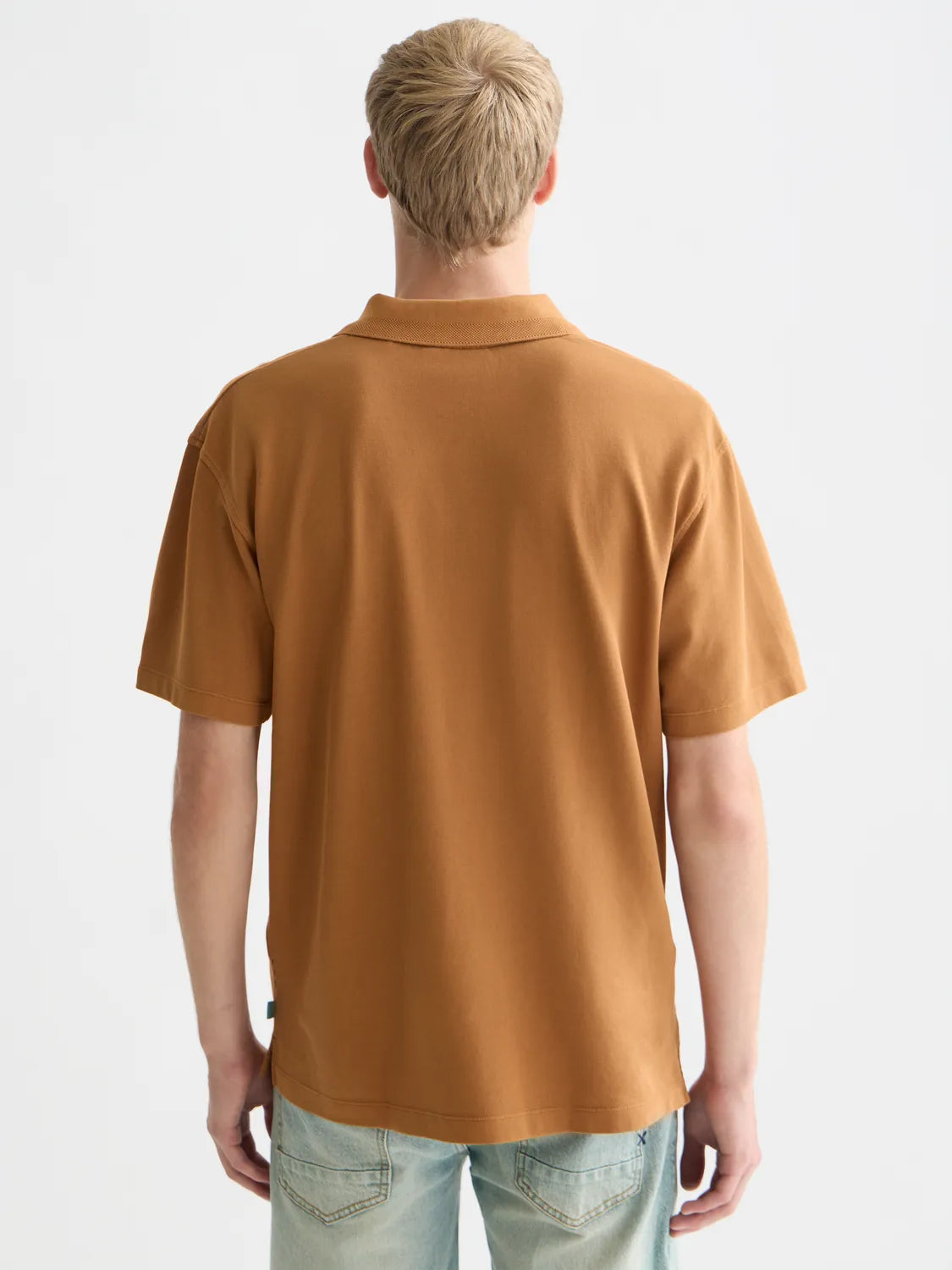 3 Crosses Pique Relaxed-Fit Garment-Dyed Polo
