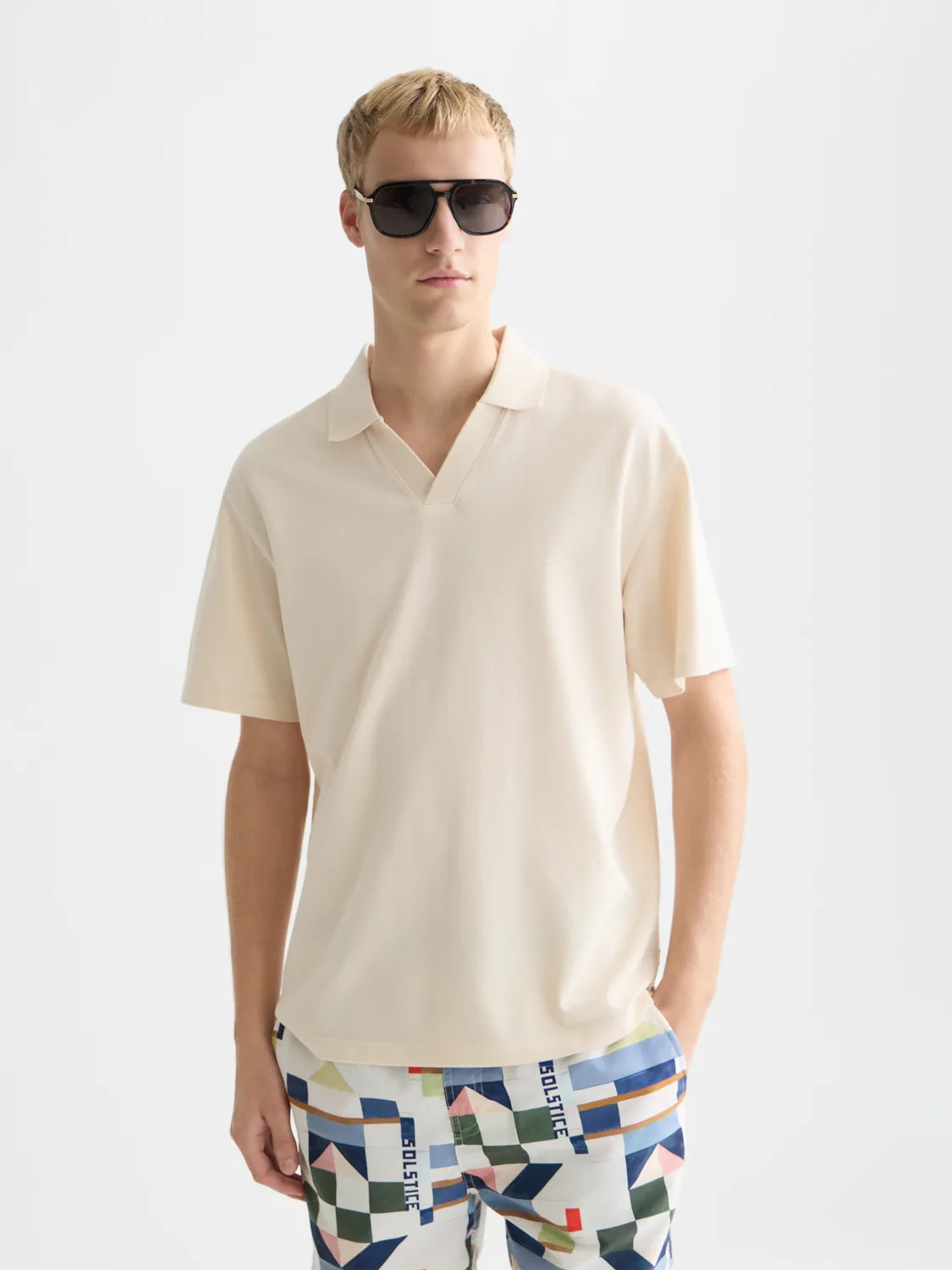 3 Crosses Pique Relaxed-Fit Garment-Dyed Polo