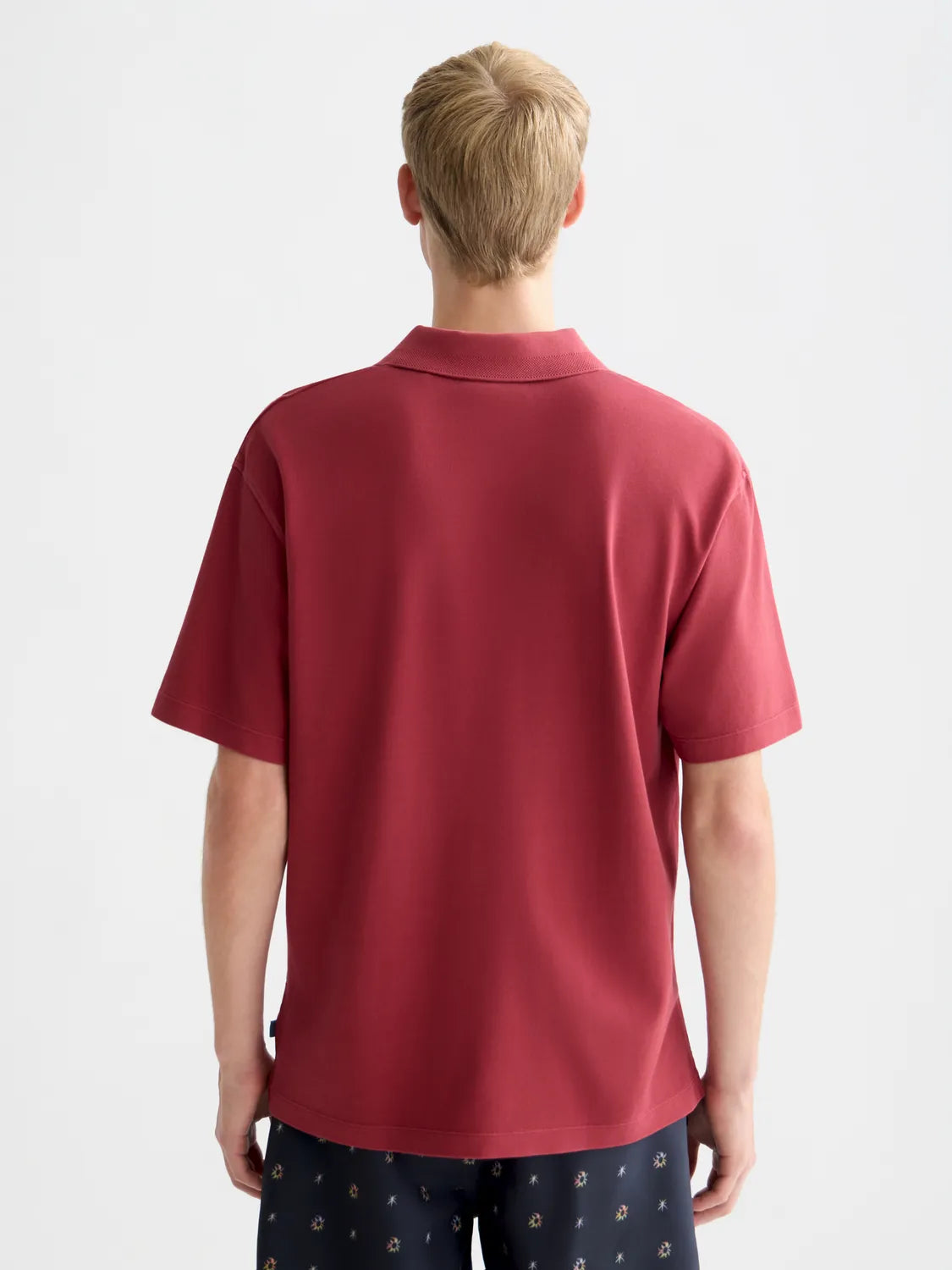 3 Crosses Pique Relaxed-Fit Garment-Dyed Polo