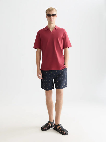 3 Crosses Pique Relaxed-Fit Garment-Dyed Polo