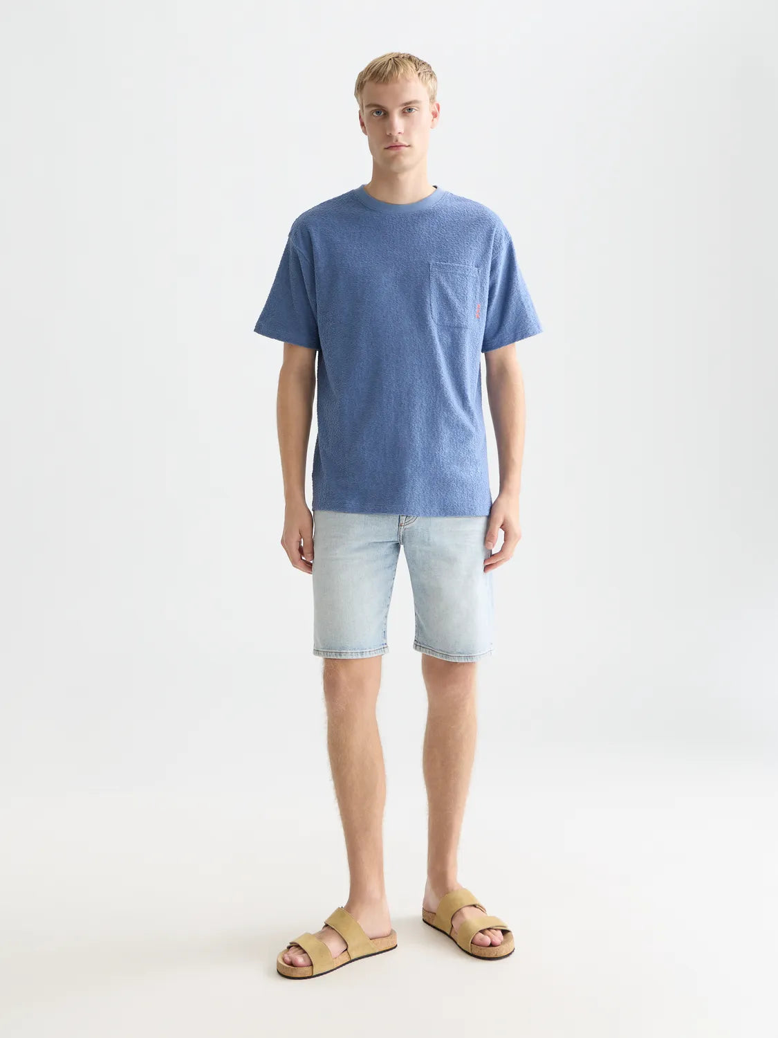 Jacquard Towelling Relaxed-Fit T-Shirt
