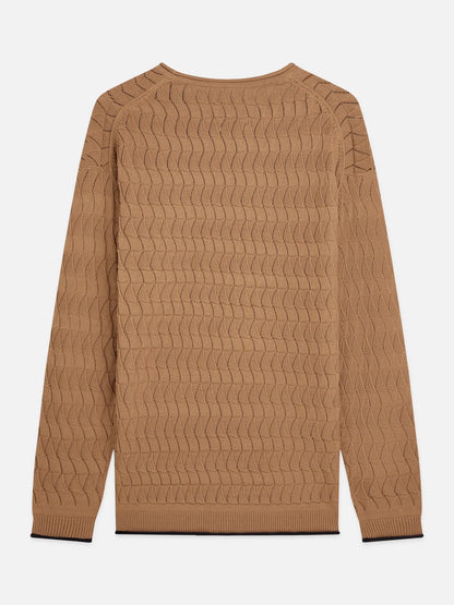 Pointelle Dropped Shoulder Pullover