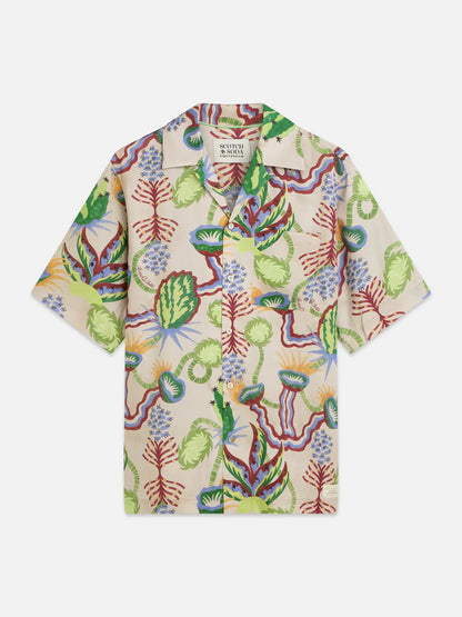 Printed Tencel Relaxed-Fit Shirt