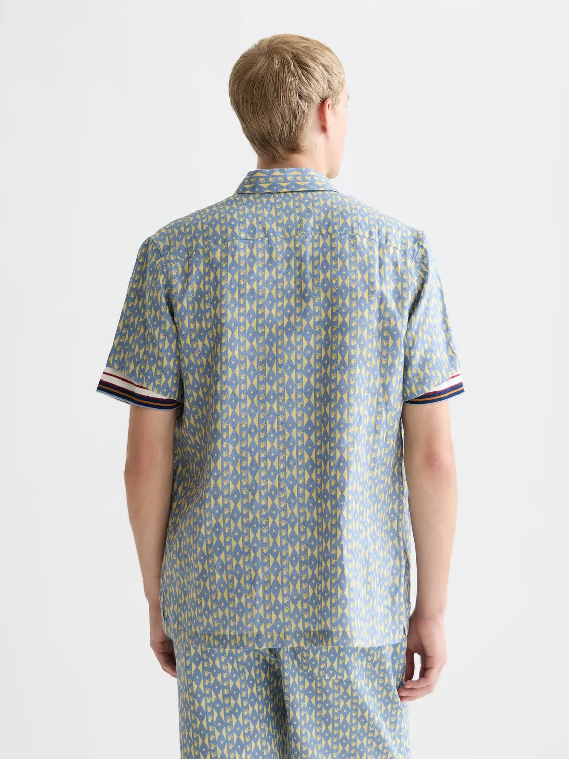 Printed Linen Regular-Fit Short-Sleeve Shirt