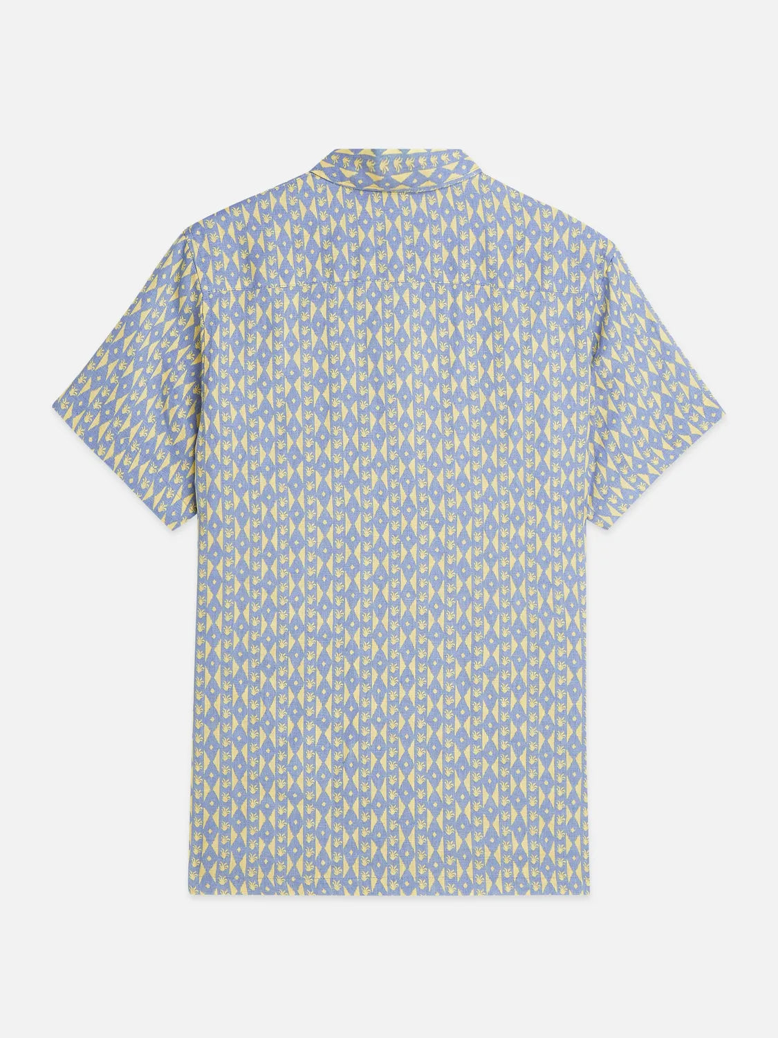 Printed Linen Regular-Fit Short-Sleeve Shirt
