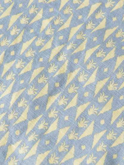 Printed Linen Regular-Fit Short-Sleeve Shirt