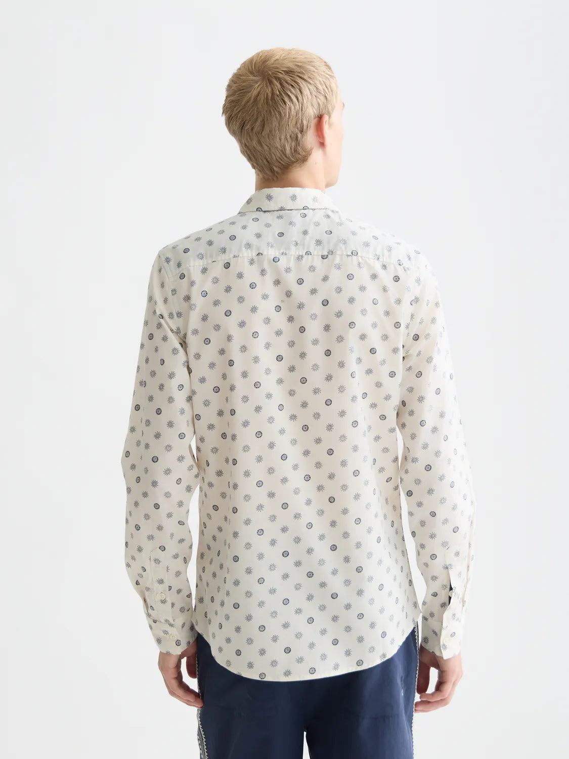 Microprint Poplin Slim-Fit Shirt