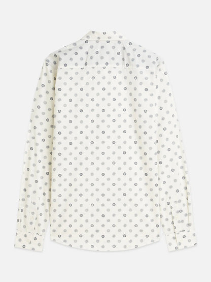 Microprint Poplin Slim-Fit Shirt