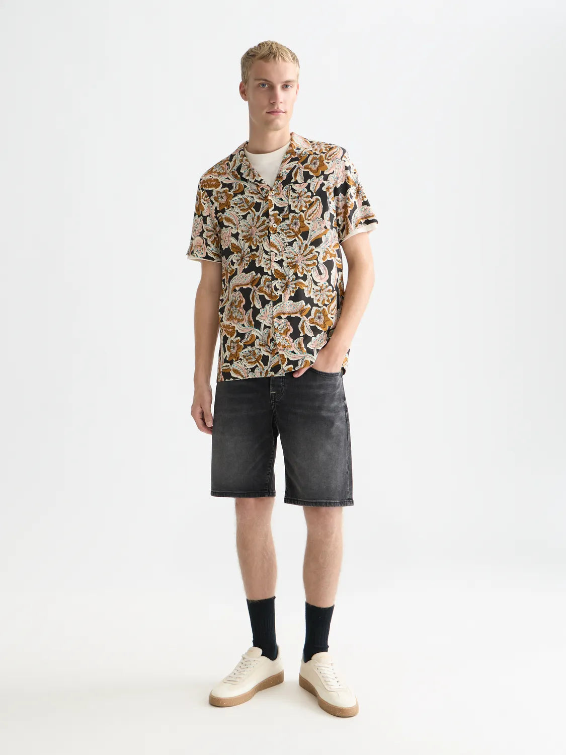 Printed Viscose Regular-Fit Shirt