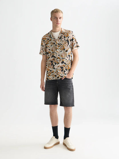 Printed Viscose Regular-Fit Shirt