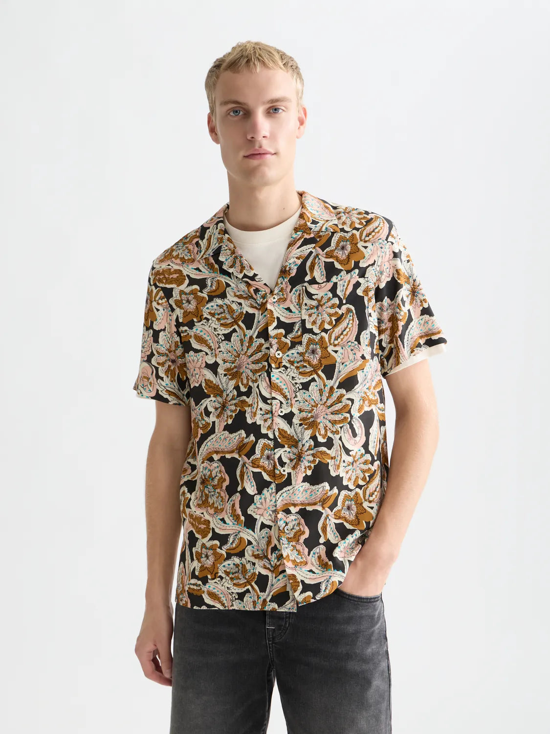 Printed Viscose Regular-Fit Shirt