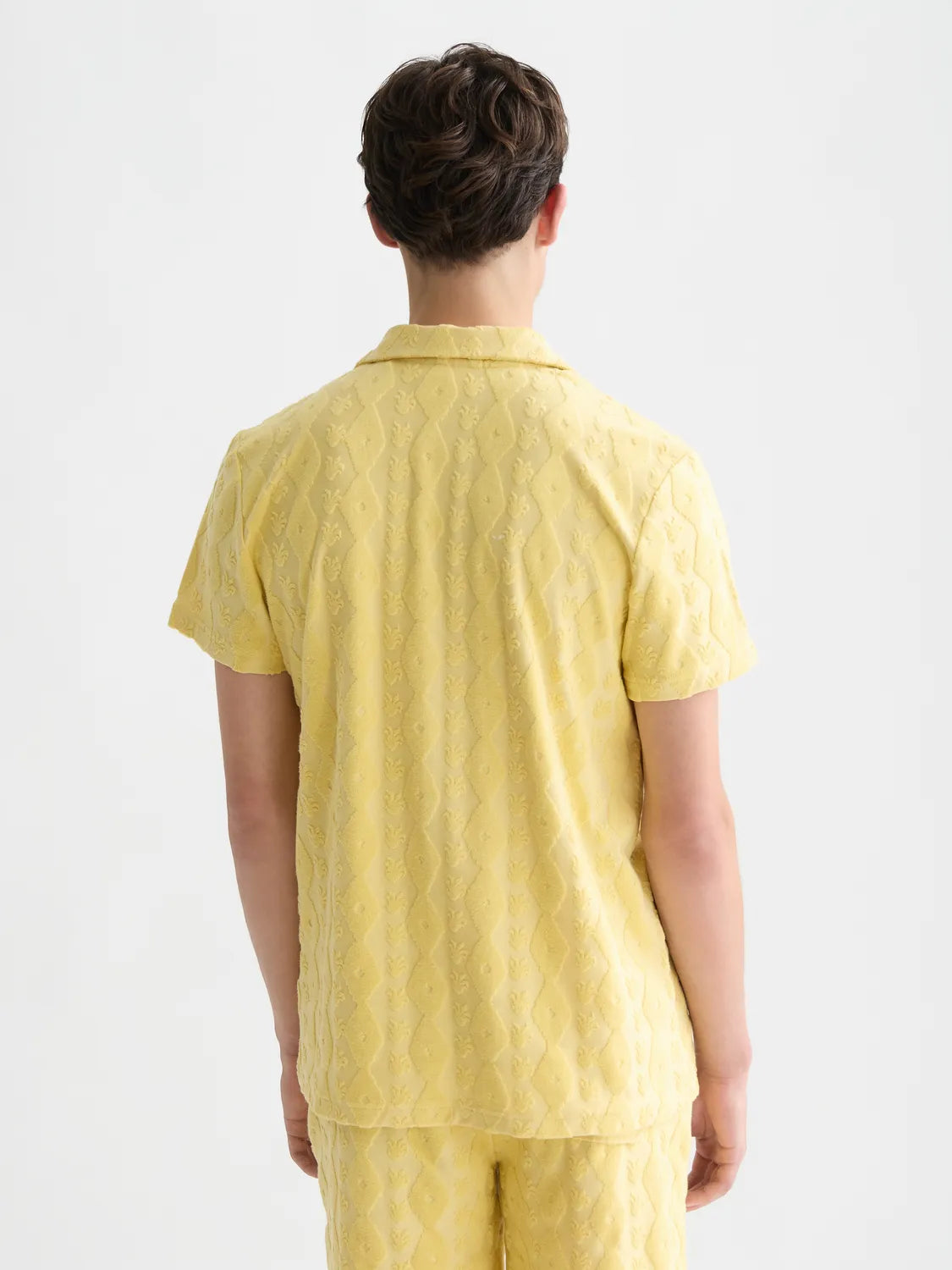 Terry Jacquard Regular-Fit Short-Sleeved Shirt