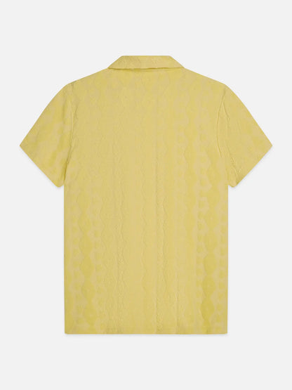 Terry Jacquard Regular-Fit Short-Sleeved Shirt