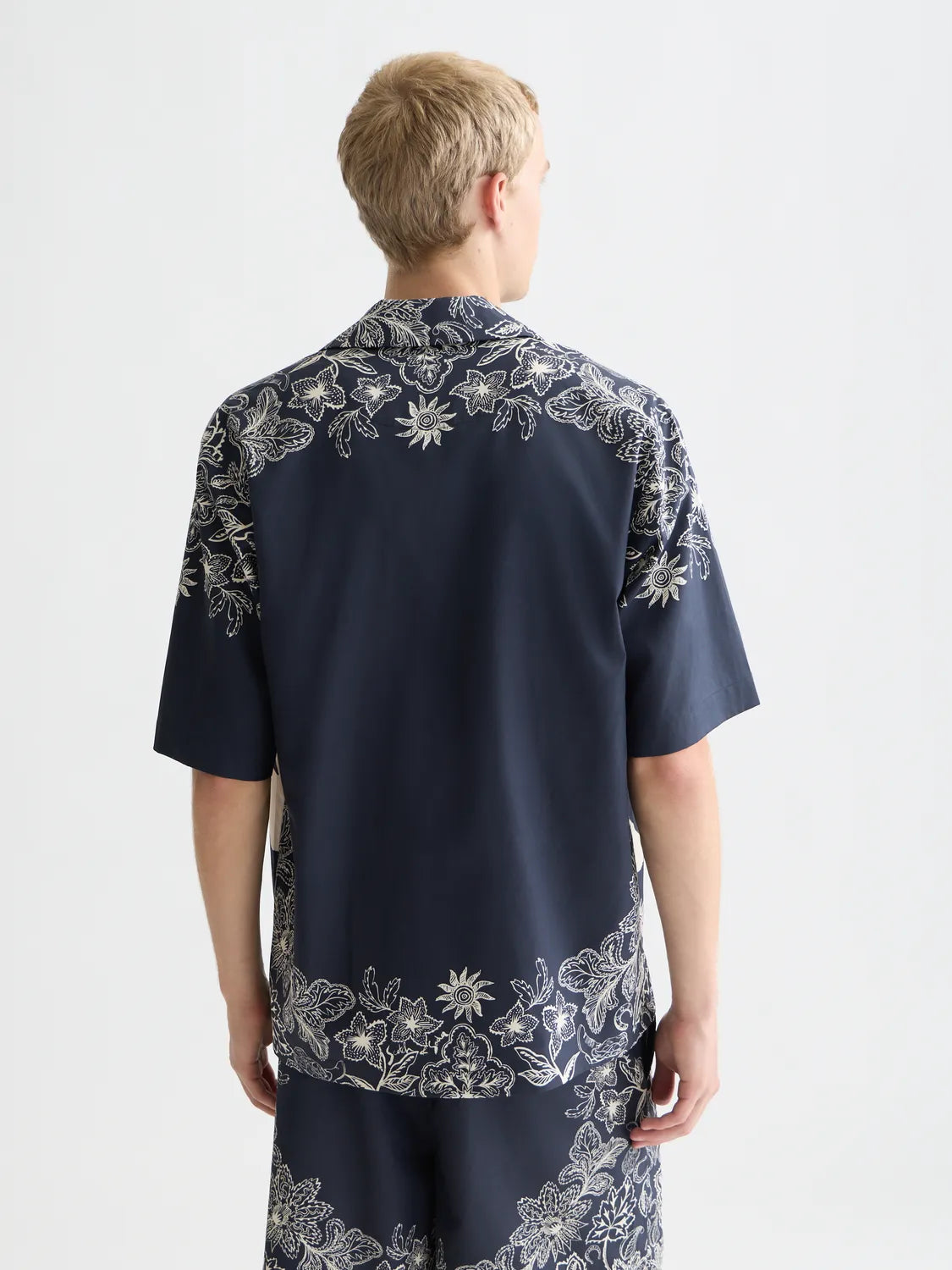 Printed Lyocell Short Sleeve Shirt