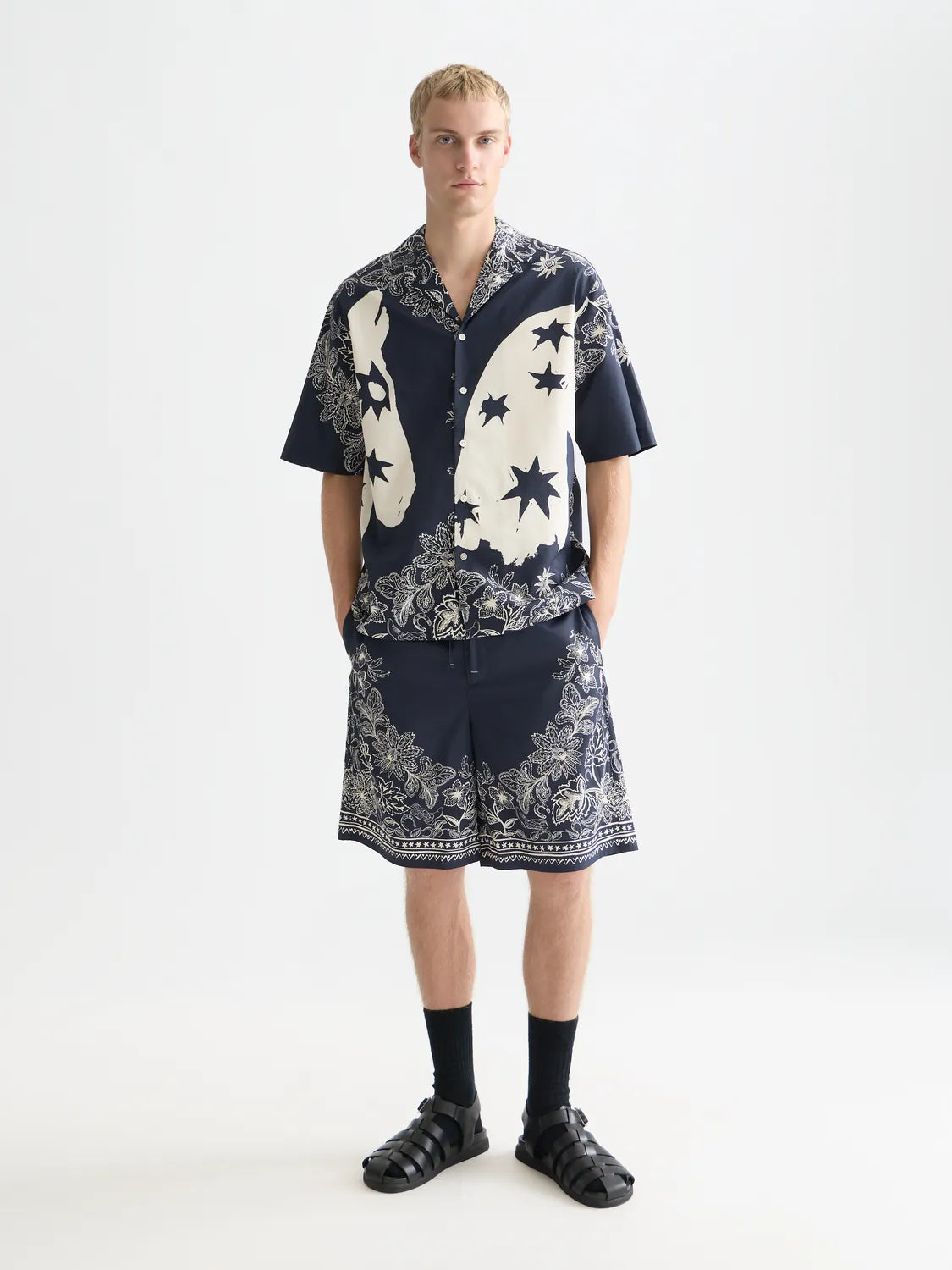 Printed Lyocell Short Sleeve Shirt