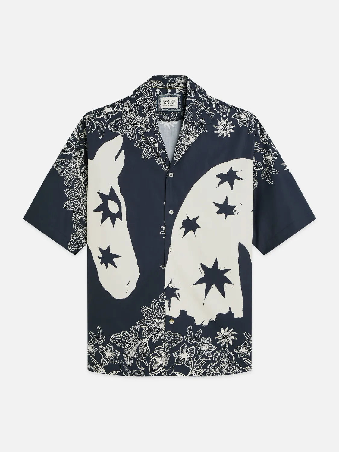Printed Lyocell Short Sleeve Shirt
