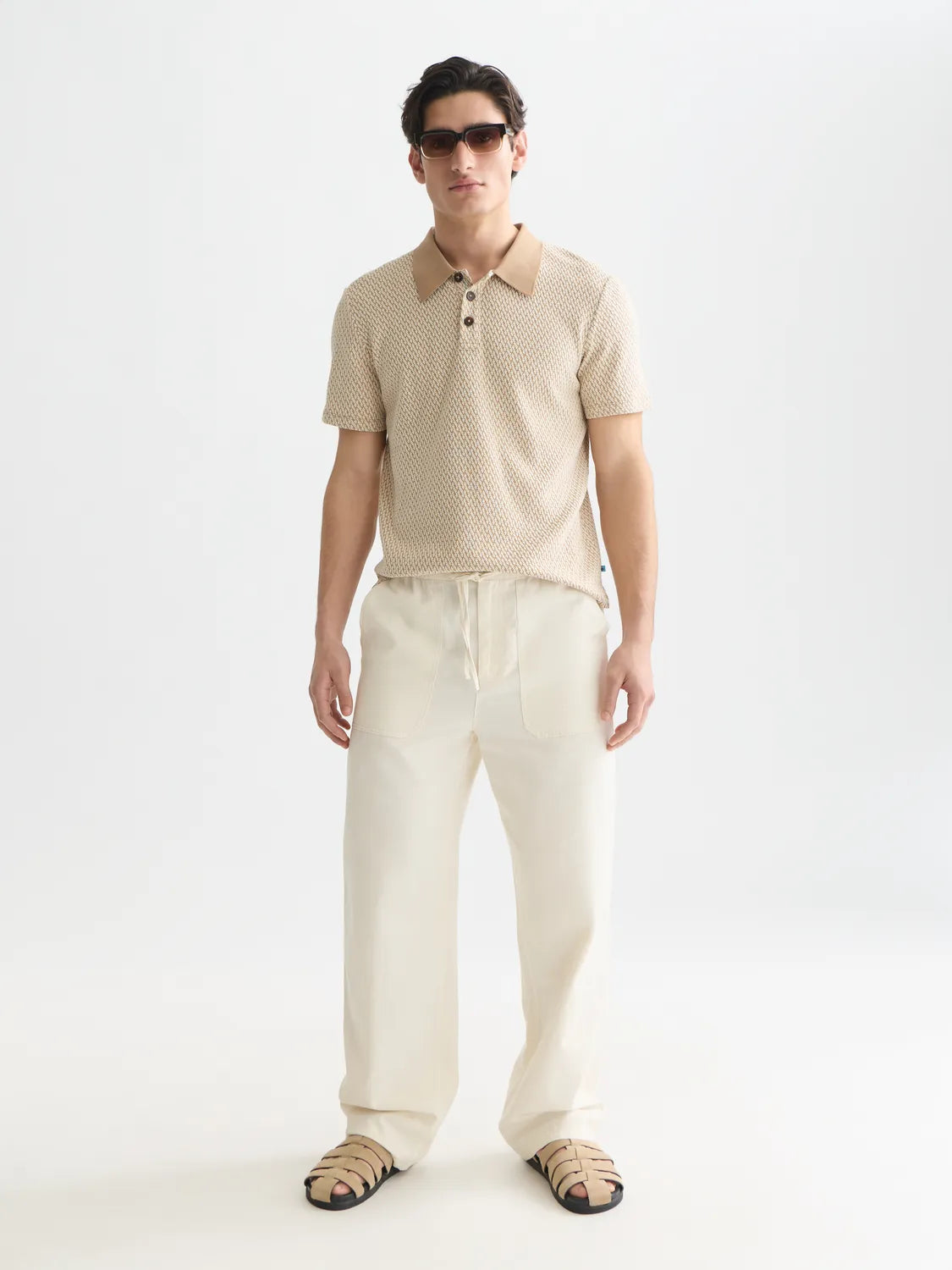 Jacquard Relaxed-Fit Polo