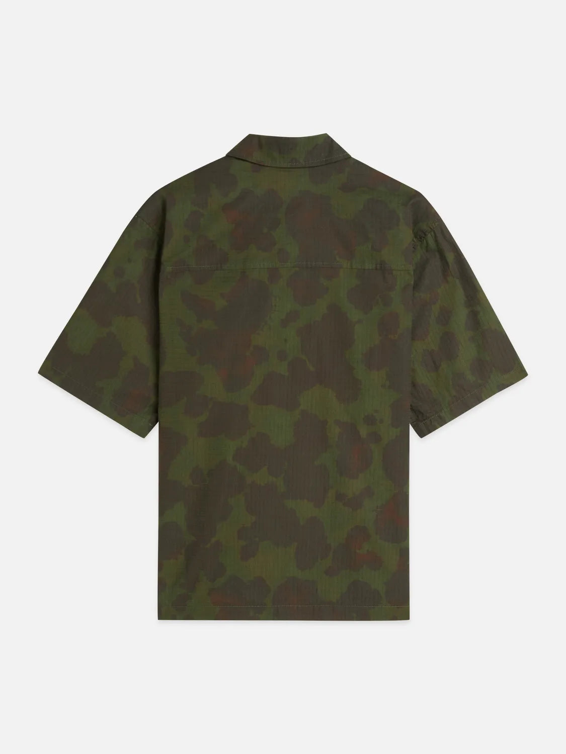Printed Cotton Ripstop Relaxed-Fit Short-Sleeve Shirt