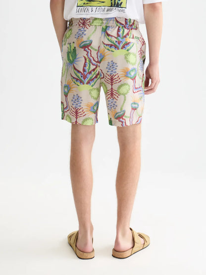 Fave Printed Tencel Relaxed-Fit Bermuda Shorts