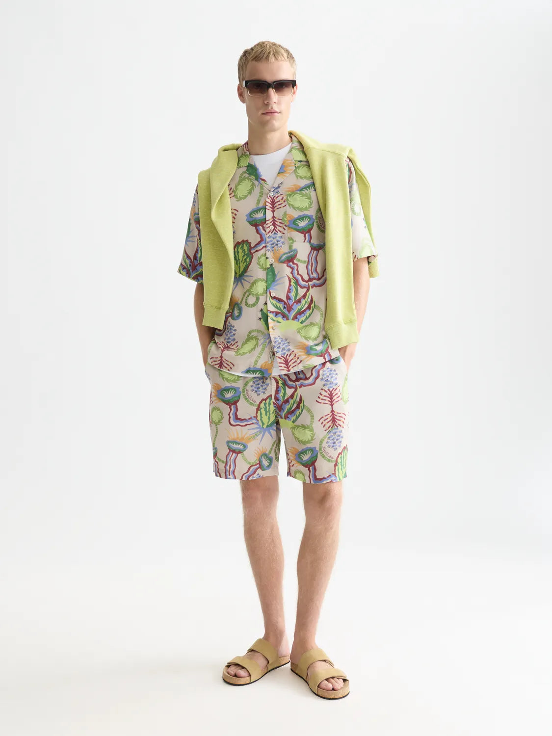 Fave Printed Tencel Relaxed-Fit Bermuda Shorts