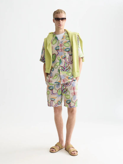 Fave Printed Tencel Relaxed-Fit Bermuda Shorts