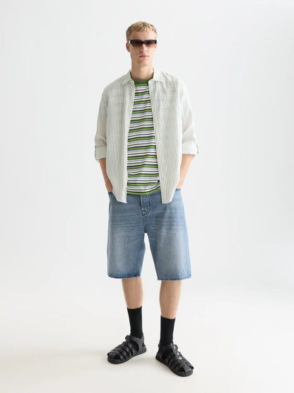 Linen Striped Regular-Fit Shirt