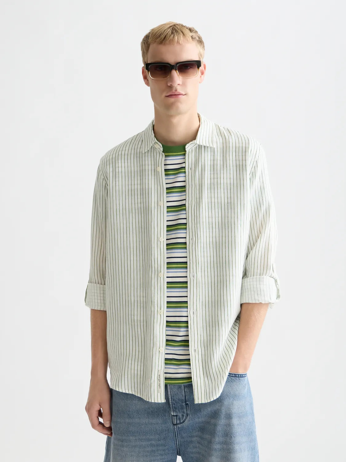 Linen Striped Regular-Fit Shirt